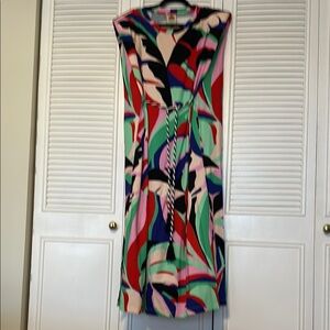 Multicolor Abstract Print Women's Dress